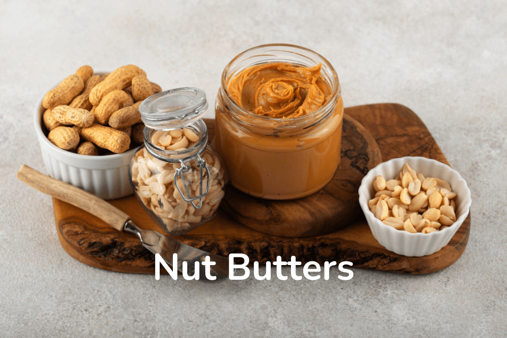 Creamy nut butter spread on whole-grain toast for a nutritious snack.