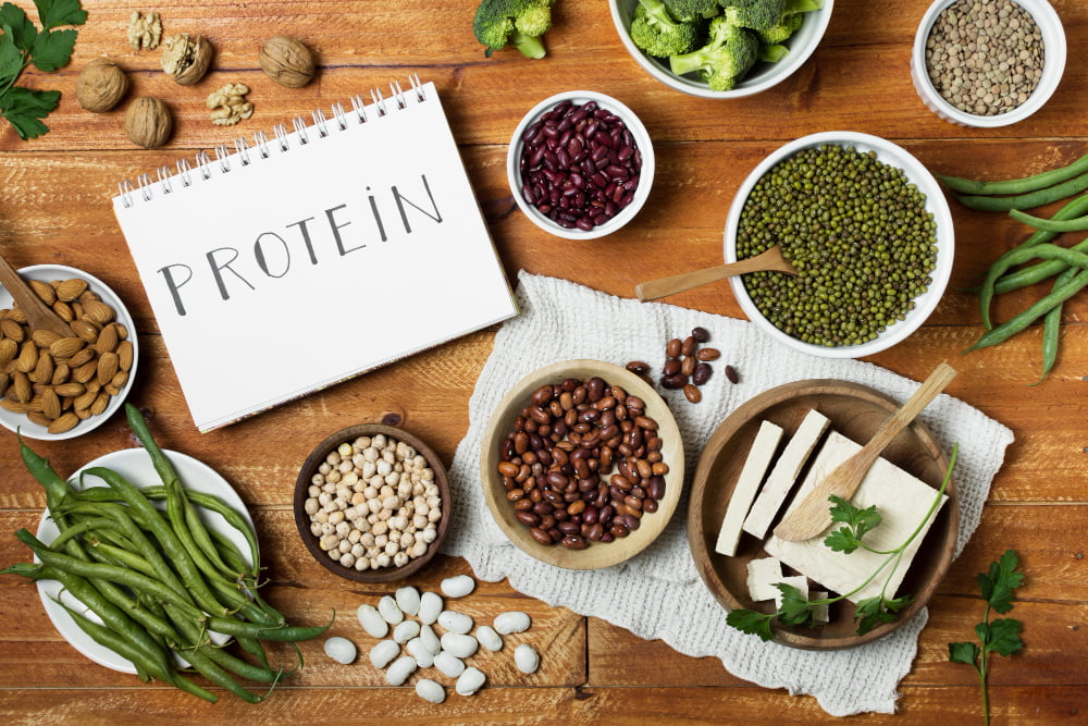 Vegan Diet Myths: 7 Surprising Truths for Better Nutrition 3 Assorted plant-based protein sources like lentils and tofu, debunking 'Vegan Diet Protein Myths.